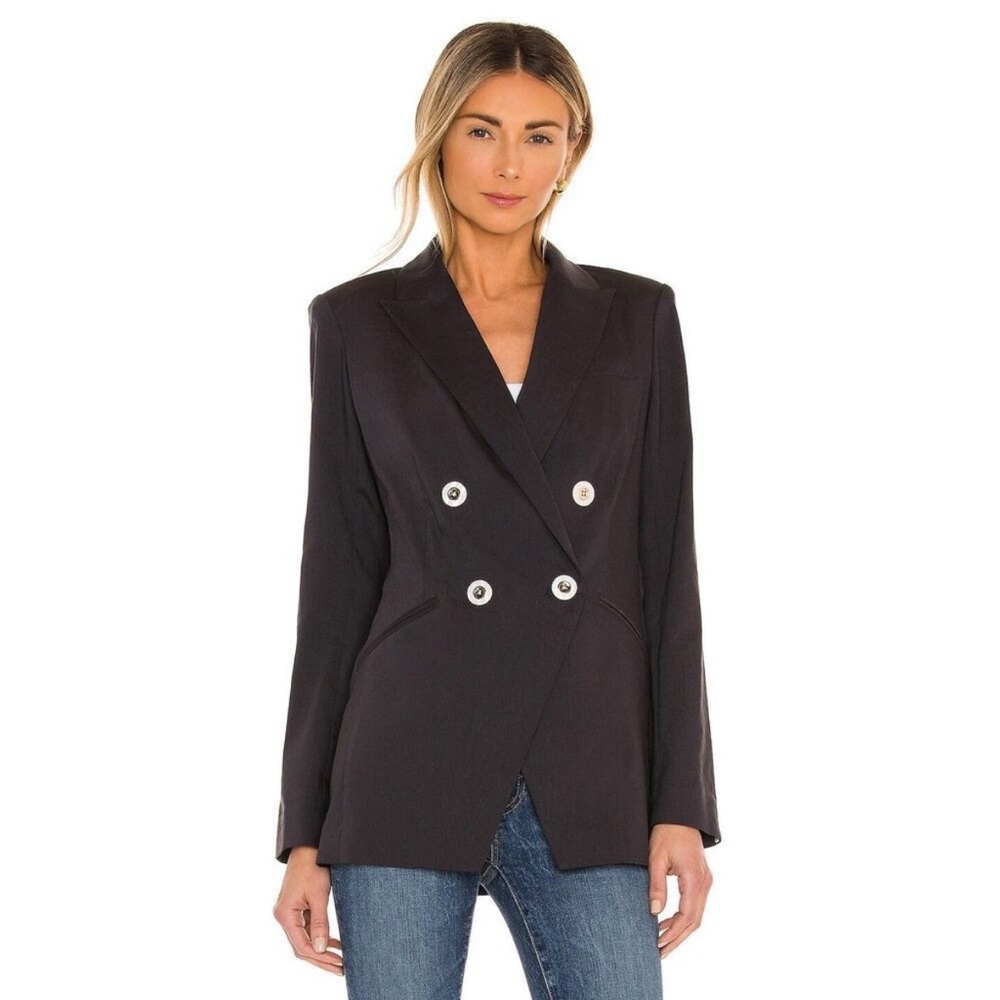 Veronica Beard Nisha Double Breasted Linen Blazer 4